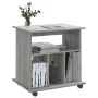 Rollcontainer aus grauem Sonoma-Sperrholz mit Rädern, 60x45x60 cm. von vidaXL, Schließfächer und Lagerschränke - Ref: Foro24-...