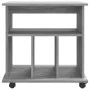 Rollcontainer aus grauem Sonoma-Sperrholz mit Rädern, 60x45x60 cm. von vidaXL, Schließfächer und Lagerschränke - Ref: Foro24-...