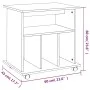 Rollcontainer aus grauem Sonoma-Sperrholz mit Rädern, 60x45x60 cm. von vidaXL, Schließfächer und Lagerschränke - Ref: Foro24-...