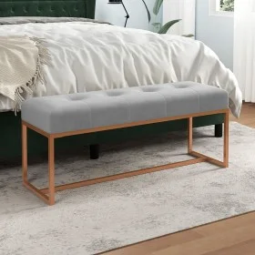 Gray velvet bench 110x36x45 cm by vidaXL, Benches for halls and storage - Ref: Foro24-350603, Price: 108,22 €, Discount: %