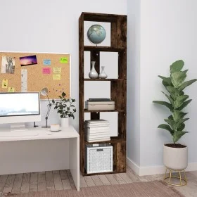 Smoked oak plywood shelf 45x24x160 cm by vidaXL, Bookcases and shelves - Ref: Foro24-826375, Price: 49,89 €, Discount: %
