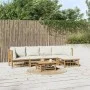 6-teiliges Gartenmöbel-Set aus Bambus und cremeweißen Kissen von vidaXL, Gartensets - Ref: Foro24-3155200, Preis: 609,49 €, R...