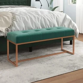 Dunkelgrüne Samtbank 110x36x45 cm von vidaXL, Bänke für Hallen und Lager - Ref: Foro24-350601, Preis: 103,93 €, Rabatt: %