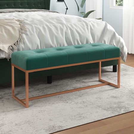 Dunkelgrüne Samtbank 110x36x45 cm von vidaXL, Bänke für Hallen und Lager - Ref: Foro24-350601, Preis: 105,94 €, Rabatt: %