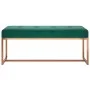 Banco de terciopelo verde oscuro 110x36x45 cm by vidaXL, Benches for halls and storage - Ref: Foro24-350601, Price: 103,94 €,...