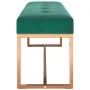 Banco de terciopelo verde oscuro 110x36x45 cm by vidaXL, Benches for halls and storage - Ref: Foro24-350601, Price: 103,94 €,...