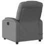 Sillón de masaje reclinable eléctrico cuero sintético gris