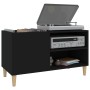 Plywood black record storage unit 84.5x38x48 cm by vidaXL, CD and DVD storage - Ref: Foro24-831942, Price: 51,51 €, Discount: %