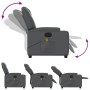Sillón de masaje reclinable eléctrico cuero sintético gris
