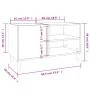 Plattenschrank aus Sperrholz schwarz 84,5x38x48 cm von vidaXL, CD- und DVD-Speicher - Ref: Foro24-831942, Preis: 50,88 €, Rab...