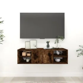 Smoked oak plywood wall shelf 102x30x29cm by vidaXL, Shelves and shelves - Ref: Foro24-826363, Price: 51,55 €, Discount: %