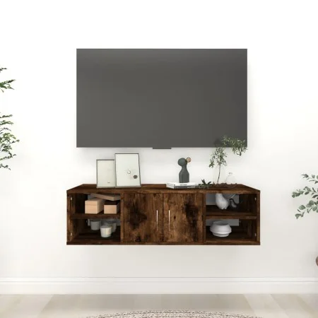Wandregal aus geräuchertem Eichensperrholz, 102 x 30 x 29 cm von vidaXL, Regale und Regale - Ref: Foro24-826363, Preis: 51,68...