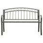 Banco de jardín acero gris 120 cm de vidaXL, Bancos de jardín - Ref: Foro24-319586, Precio: 93,47 €, Descuento: %