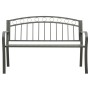 Banco de jardín acero gris 120 cm by vidaXL, garden benches - Ref: Foro24-319586, Price: 104,23 €, Discount: %