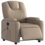 Sillón reclinable de masaje eléctrico cuero sintético capuchino
