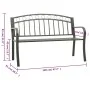 Banco de jardín acero gris 120 cm de vidaXL, Bancos de jardín - Ref: Foro24-319586, Precio: 93,47 €, Descuento: %