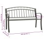 Banco de jardín acero gris 120 cm by vidaXL, garden benches - Ref: Foro24-319586, Price: 104,23 €, Discount: %