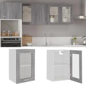Sonoma gray plywood hanging cabinet 40x31x60 cm by vidaXL, Kitchen cabinets - Ref: Foro24-826346, Price: 45,08 €, Discount: %