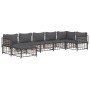 7-teiliges Gartenmöbel-Set und Kissen aus PE-Rattan, anthrazitgrau von vidaXL, Outdoor-Sofas - Ref: Foro24-3186775, Preis: 54...