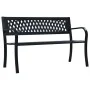 Banco de jardín acero negro 120 cm de vidaXL, Bancos de jardín - Ref: Foro24-319582, Precio: 83,70 €, Descuento: %