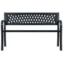 Banco de jardín acero negro 120 cm de vidaXL, Bancos de jardín - Ref: Foro24-319582, Precio: 83,70 €, Descuento: %