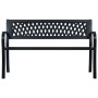 Gartenbank aus schwarzem Stahl 120 cm von vidaXL, Gartenbänke - Ref: Foro24-319582, Preis: 85,31 €, Rabatt: %
