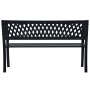Gartenbank aus schwarzem Stahl 120 cm von vidaXL, Gartenbänke - Ref: Foro24-319582, Preis: 85,31 €, Rabatt: %
