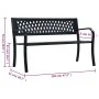 Banco de jardín acero negro 120 cm de vidaXL, Bancos de jardín - Ref: Foro24-319582, Precio: 83,70 €, Descuento: %