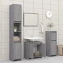 Armario de baño madera contrachapada gris Sonoma 60x33x61 cm de vidaXL, Muebles de baño - Ref: Foro24-826358, Precio: 41,58 €...