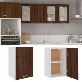 Oak brown wood hanging TV cabinet 39.5x31x60 cm by vidaXL, Kitchen cabinets - Ref: Foro24-826350, Price: 37,79 €, Discount: %
