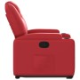 Sillón reclinable elevable cuero artificial rojo