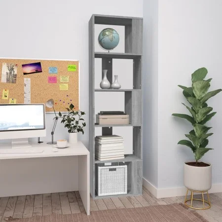 Sonoma-graues Sperrholzregal 45x24x160 cm von vidaXL, Bücherregale und Regale - Ref: Foro24-826376, Preis: 52,16 €, Rabatt: %