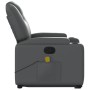 Sillón reclinable de masaje de pie cuero artificial gris