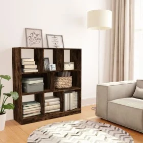 Smoked oak plywood shelf 97.5x29.5x100 cm by vidaXL, Bookcases and shelves - Ref: Foro24-826378, Price: 80,53 €, Discount: %