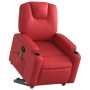 Sillón reclinable de masaje de pie cuero artificial rojo