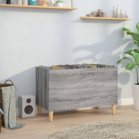 Plywood gray Sonoma wood record cabinet 74.5x38x48 cm by vidaXL, CD and DVD storage - Ref: Foro24-831963, Price: 45,57 €, Dis...
