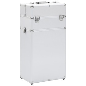 Silberner Aluminium-Make-up-Trolley von vidaXL, Kulturbeutel - Ref: Foro24-91821, Preis: 108,26 €, Rabatt: %