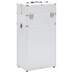 Silver aluminum makeup trolley case by vidaXL, toiletry bags - Ref: Foro24-91821, Price: 109,37 €, Discount: %