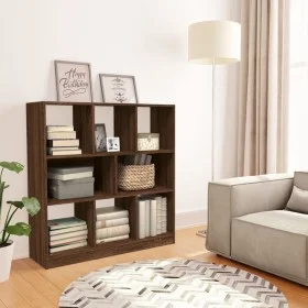 Oak brown plywood shelf 97.5x29.5x100 cm by vidaXL, Bookcases and shelves - Ref: Foro24-826380, Price: 81,49 €, Discount: %