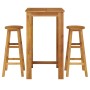 Garden table and 3 high stools made of solid acacia wood by vidaXL, Garden sets - Ref: Foro24-3154388, Price: 216,23 €, Disco...