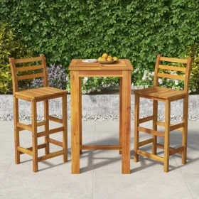 Garden table and high stools 3 pcs solid acacia wood by vidaXL, Garden sets - Ref: Foro24-3154390, Price: 230,67 €, Discount: %
