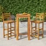 Gartentisch und Hochhocker 3 Stück aus massivem Akazienholz von vidaXL, Gartensets - Ref: Foro24-3154390, Preis: 231,01 €, Ra...