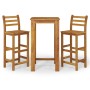 Garden table and high stools 3 pcs solid acacia wood by vidaXL, Garden sets - Ref: Foro24-3154390, Price: 244,11 €, Discount: %