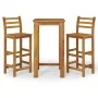 Garden table and high stools 3 pcs solid acacia wood by vidaXL, Garden sets - Ref: Foro24-3154390, Price: 230,67 €, Discount: %
