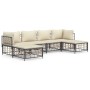 Gartenmöbel-Set 6-teilig anthrazitfarbene Kissen PE-Rattan von vidaXL, Outdoor-Sofas - Ref: Foro24-3186778, Preis: 462,85 €, ...