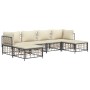 Gartenmöbel-Set 6-teilig anthrazitfarbene Kissen PE-Rattan von vidaXL, Outdoor-Sofas - Ref: Foro24-3186778, Preis: 462,85 €, ...