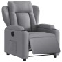 Sillón reclinable eléctrico tela gris claro