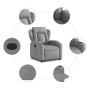 Sillón reclinable eléctrico tela gris claro