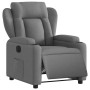 Sillón reclinable eléctrico de tela gris oscuro