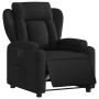Sillón reclinable eléctrico de tela negro